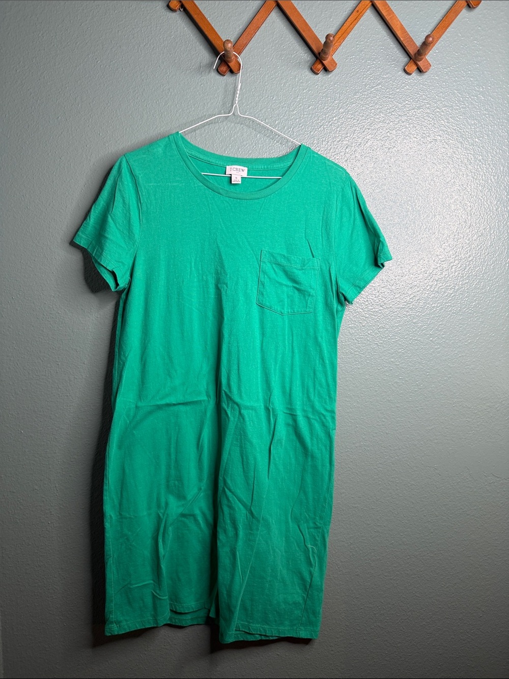 J. Crew Emerald Green Pocket Tee Dress